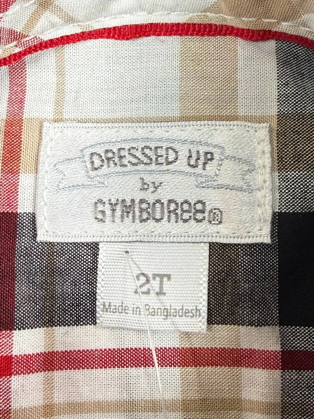 NWT DRESSED UP BY GYMBOREE Tartan Plaid 100% Cotton Button Down Rustic Preppy 2T